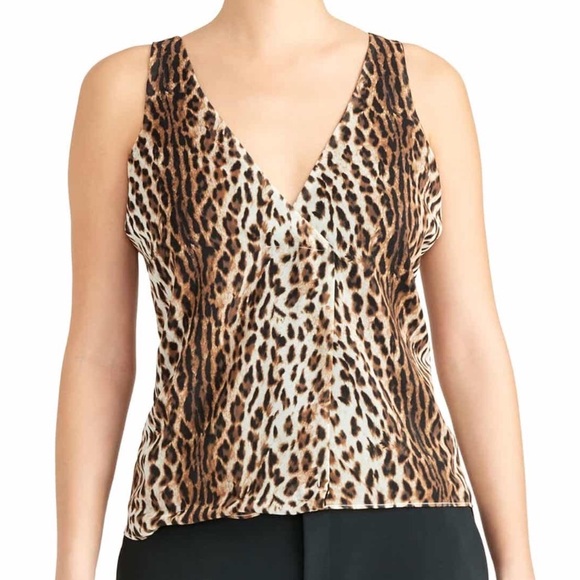 Rachel Roy CHIC Leopard Print V-neck Tank … - Picture 1 of 8